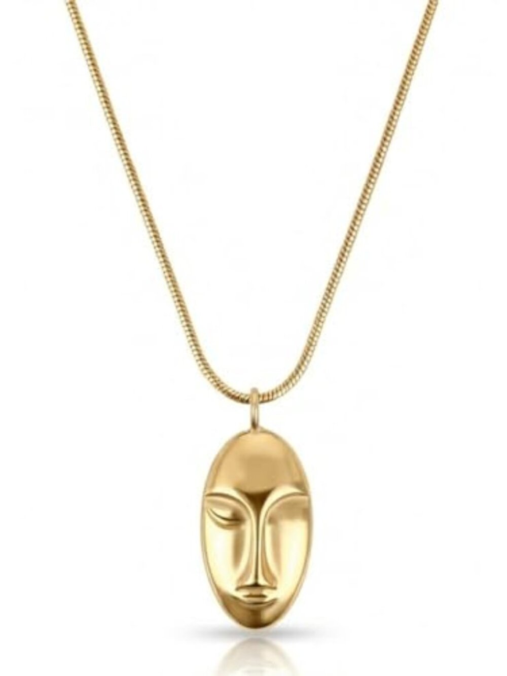 New‎ - 18K Gold Plated Stainless steel Unique Abstract Face Necklace for Women